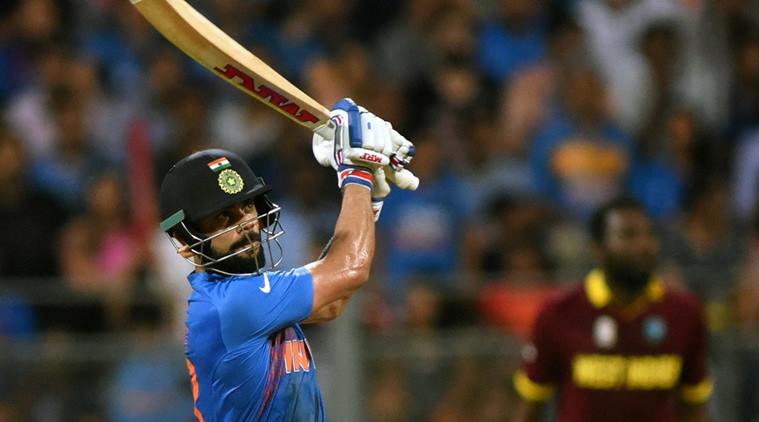 India Virat Kohli play a shot against west Indies during a ICC 