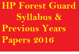 HP Forest Dept. Previous Year Question Papers