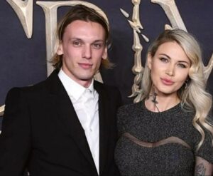 Jamie Campbell Bower With His Wife
