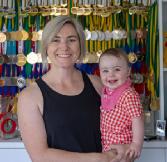 Anna Meares With Baby Daughter