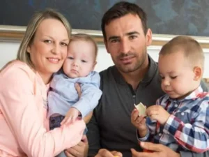 Ivan Dodig With His Wife And Children