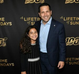 Dylan Schefter with her father