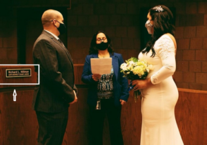 Fabian Game and Anna Horford said their vows in Lansing, Michigan