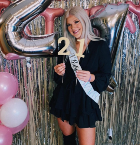 Nicklin Hames during her 21s birthday celebration.