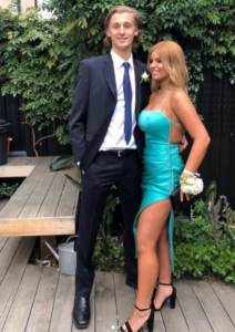 Summer Warne with her best friend