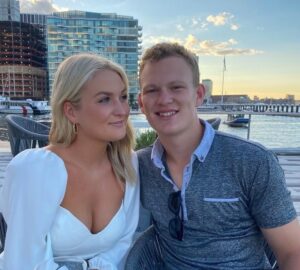 Brady Tkachuk with his girlfriend 
