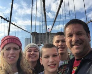 Cade Otton with his family 