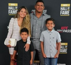 Gilbert Burns with his family