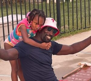 Ike Reese with his daughter