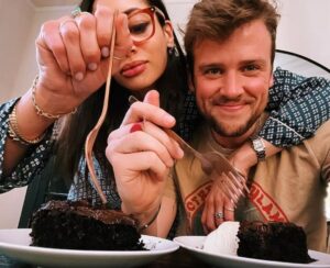 Jack Cutmore-Scott with his wife