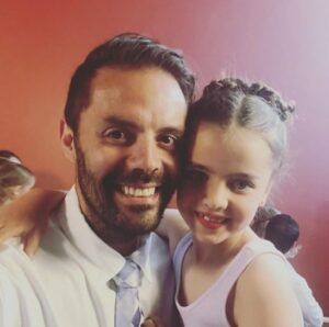 Jason Belmonte with his daughter
