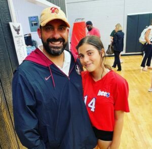 John Papuchis with his daughter