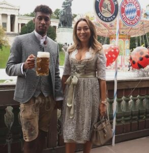 Kingsley Coman with his girlfriend 