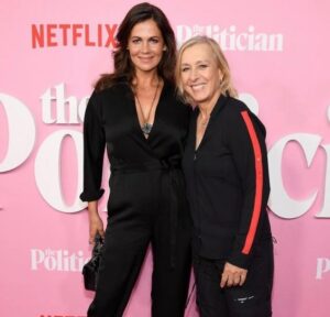 Martina Navratilova with her wife