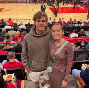 Max Purcell with his girlfriend