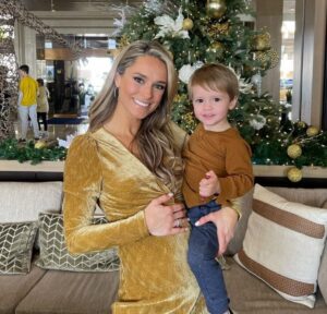 Molly McGrath with her child