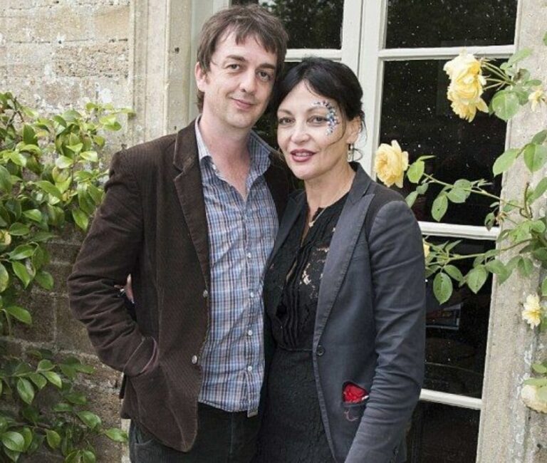 Pearl Lowe with Danny Goffey