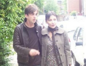 Pearl Lowe with Danny Goffey 