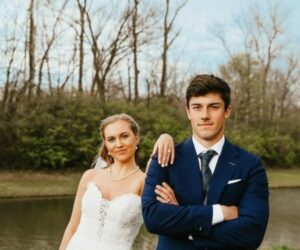 Riley Patterson with his wife 