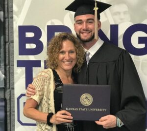 Skylar Thompson with his mother