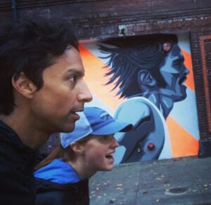 Danny Pudi with his wife