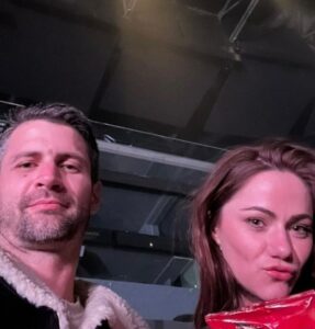 James Lafferty with his wife