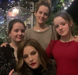 Lisa Marie Presley with her daughters