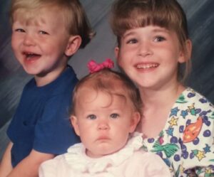 Morgan Nick with her siblings