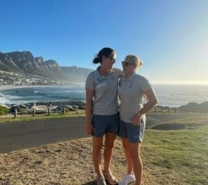 Natalie Sciver with her wife