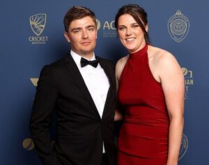 Tahlia McGrath with her boyfriend