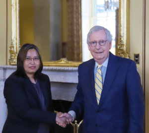 Mitch McConnell With Zin Mar Aung