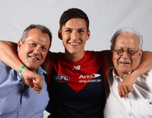 Sam Weideman With His Father And Grandfather