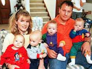 Sheila Bellush with her second husband and children before her death