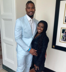 Jonathan Owens and Simone Bile