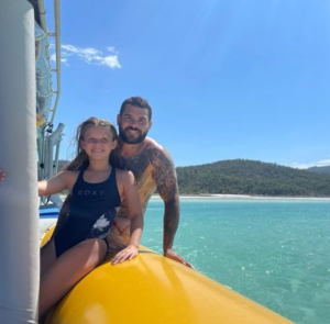 Adam Reynolds with Daughter