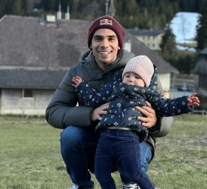 Miguel Oliveira With His Daughter