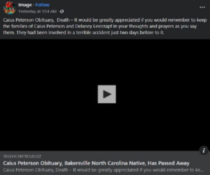 Caius Peterson’s accident news has gone viral on multiple social media platforms