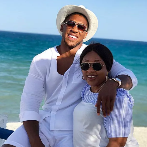 Anthony Joshua and his Mom