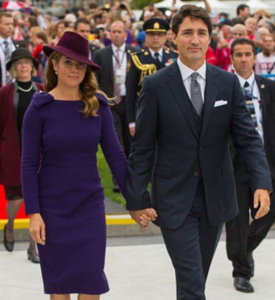 Justin Trudeau with His Wife