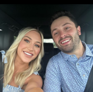 Emily Wilkinson with Baker Mayfield