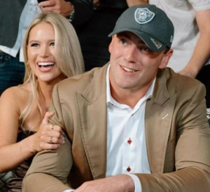 Brock Bowers and Cameron Rose Newell